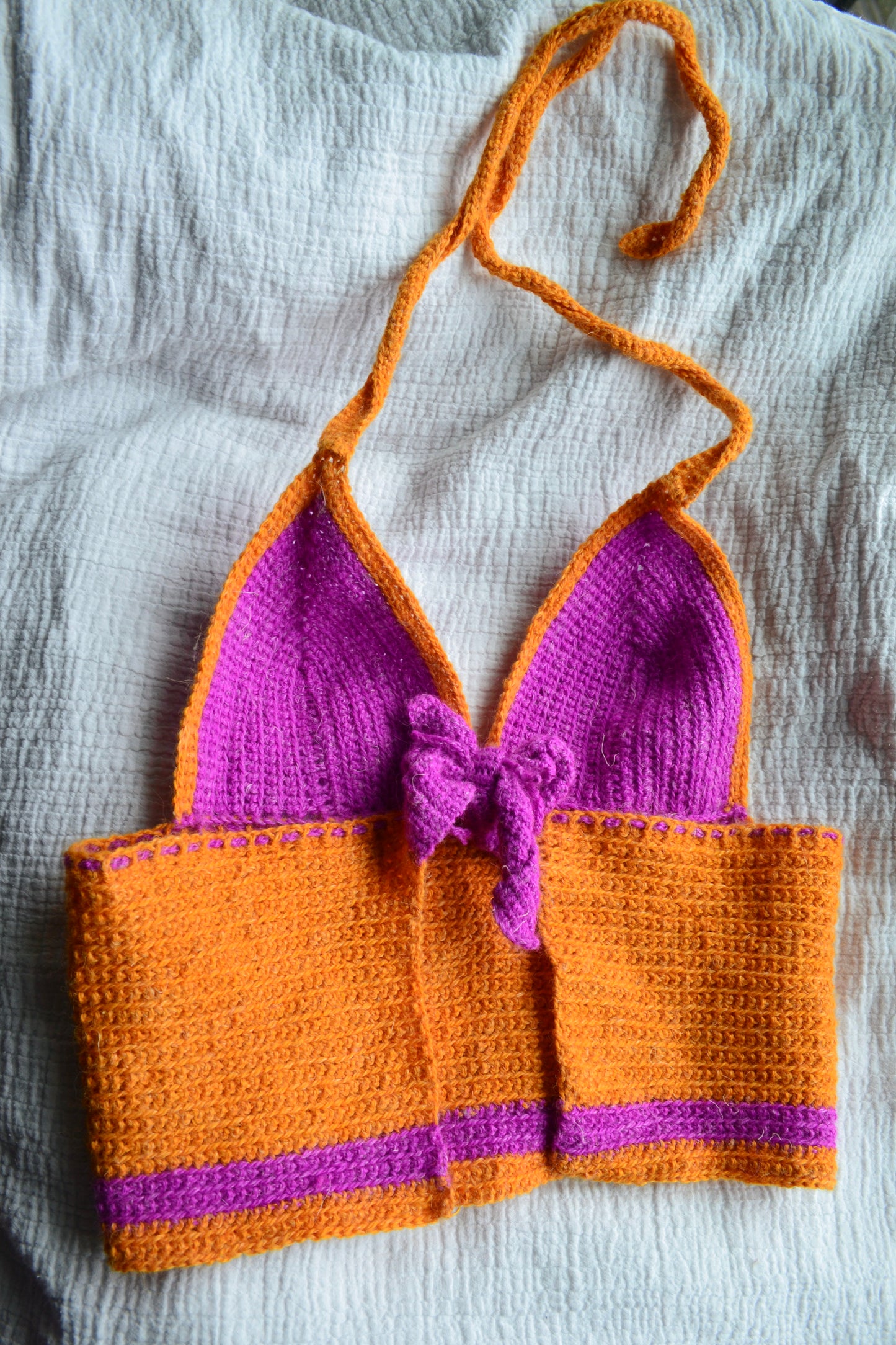 Crochet Bow Tie Top